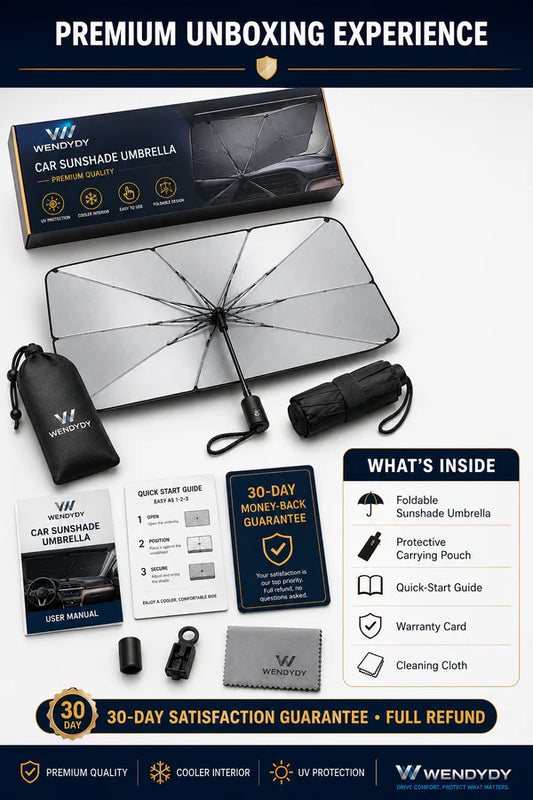 🏖️Summer Hot Sale 50% OFF☀️☂️ 🛡️2026 Upgraded Car Windshield Sun Shade Umbrella❄️