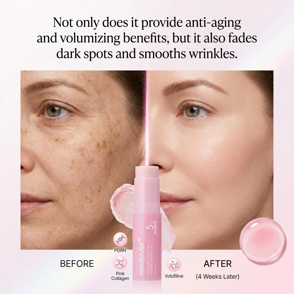 💗💗 Developed in Korea | Anti-Aging | Moisturizes & Smooths Skin | Plumps Lips, Bust, & Hips | Improves Dark Spots | Firms Skin | Pink Collagen Multi-Effect Plumping Serum Stick