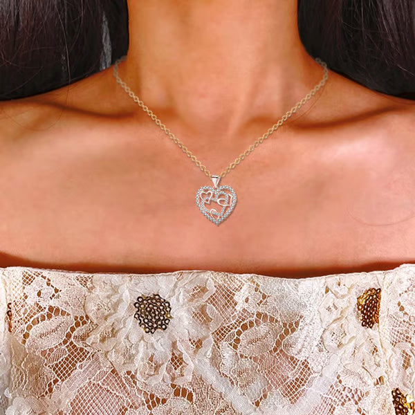 💞Interlocking Heart Necklace -👩‍❤️‍👩''God put us together to be sisters by heart''💝