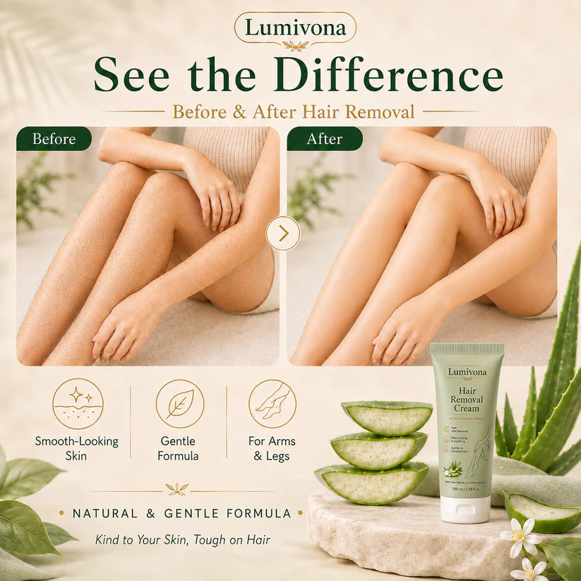 Natural Gentle Hair Removal Cream | For Women & Men, Sensitive Skin