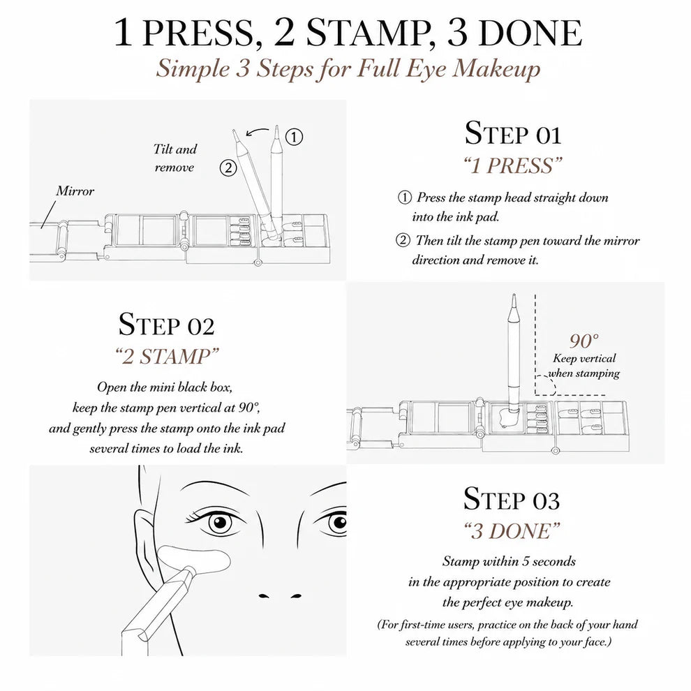 🥳2026 HOT SALE🥳💋50K+ SOLD!🔥 50% OFF!3-in-1 Kit: Eyeliner and Lower Lash Stamp