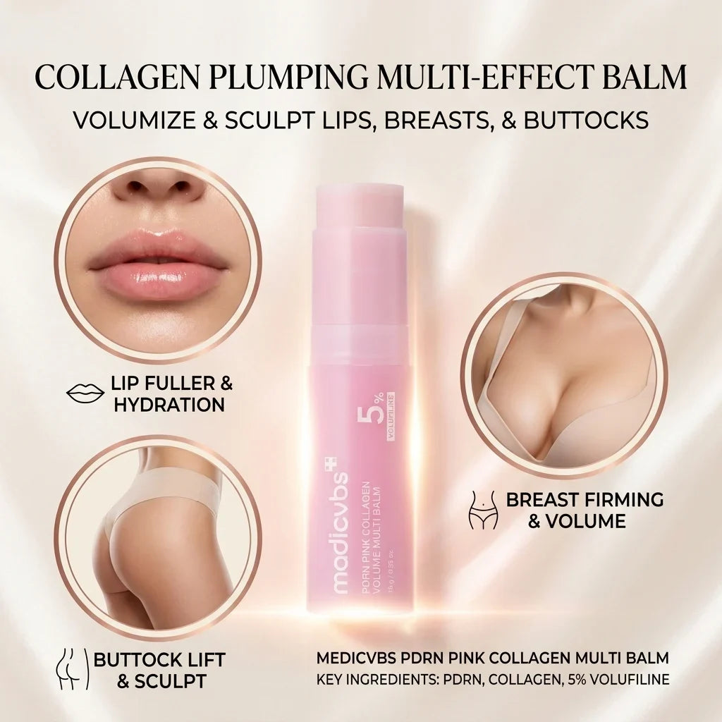💗💗 Developed in Korea | Anti-Aging | Moisturizes & Smooths Skin | Plumps Lips, Bust, & Hips | Improves Dark Spots | Firms Skin | Pink Collagen Multi-Effect Plumping Serum Stick