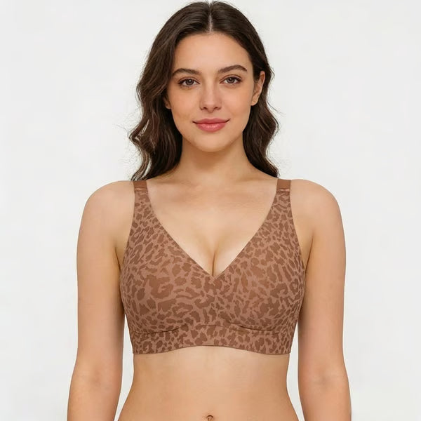 🏆LAST DAY SALE 49% OFF 🔥Super Firming Retro Leopard Print Bra | Women Wirefree Bras 👍No More Sagging Breasts