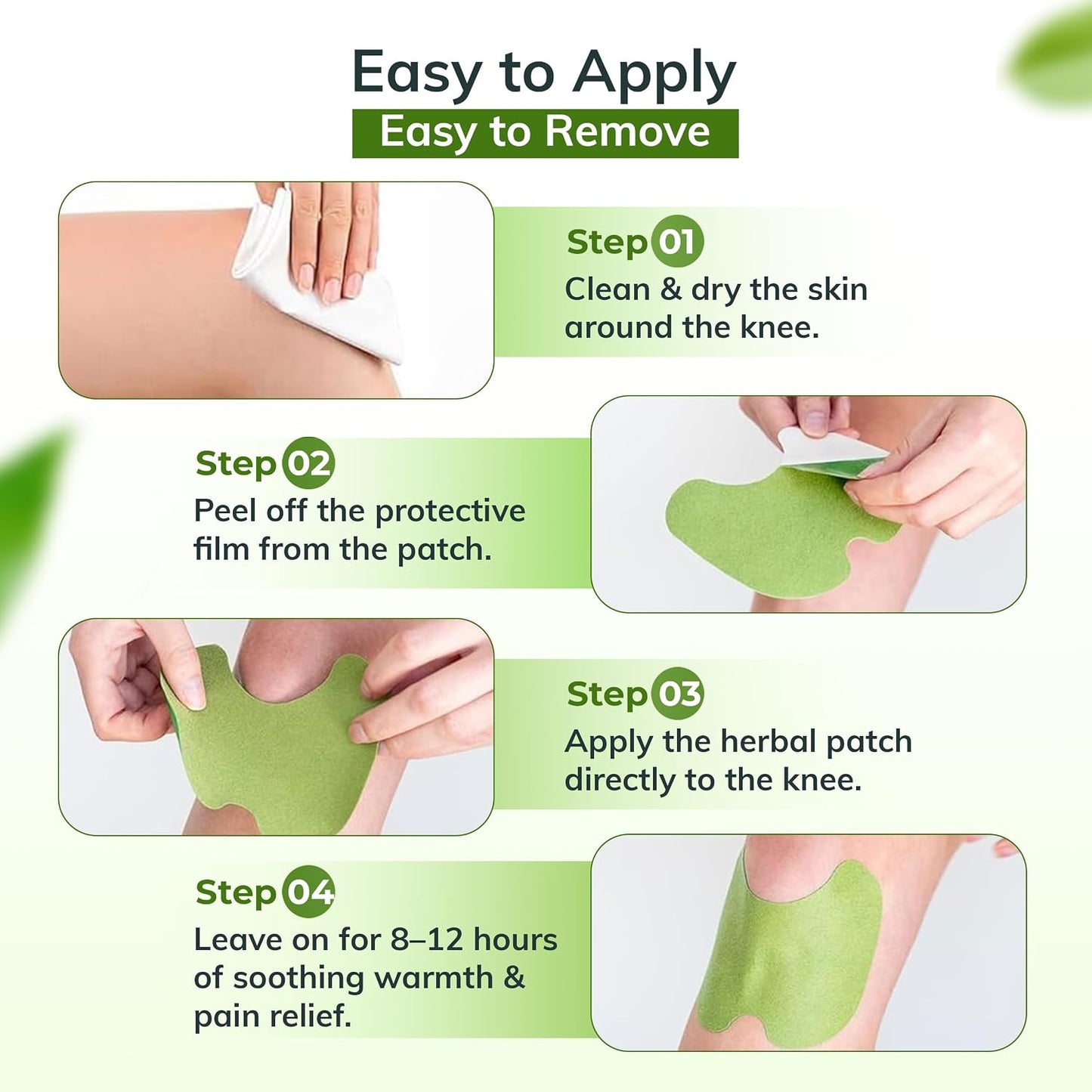 🌿 Multifunctional Herbal Warming Pain Relief Patches (12-Pack)