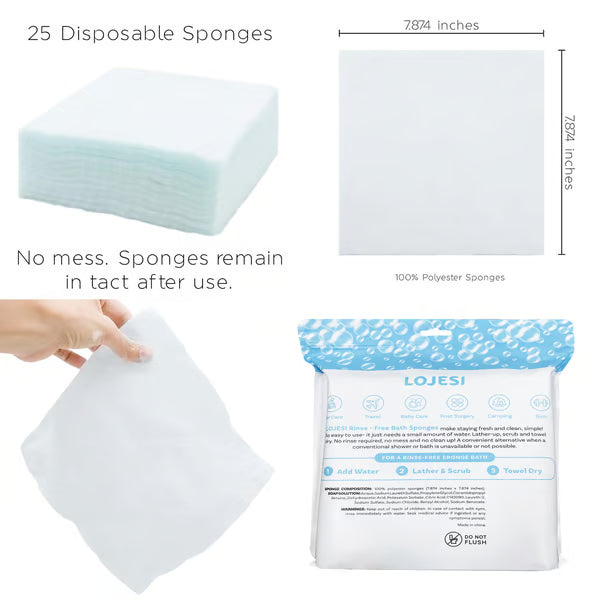 🏆Flash Sale⚡ 50K+ 🌈Disposable Rinse-Free Bathing Wipes🧼