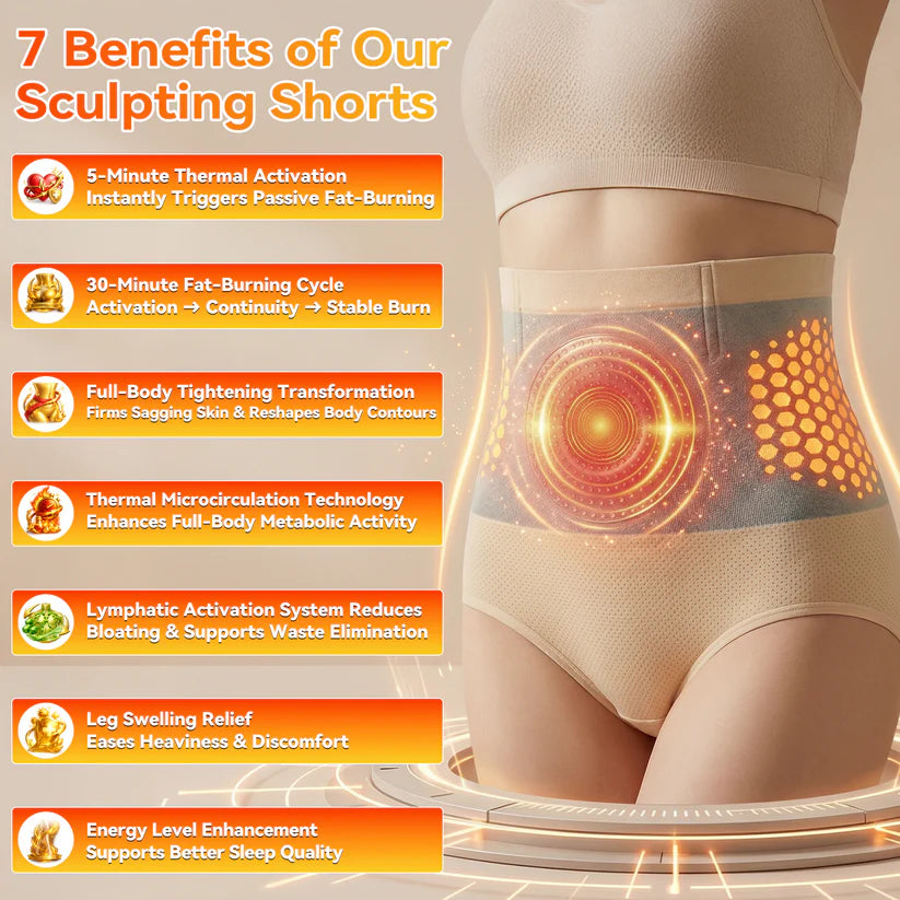 Moringa & Berberine 4‑In‑1 Micro‑Particle Sculpting & Fat‑Burn Shorts