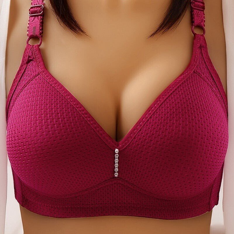 2022 Plus Size Bra Women Underwear Wire Free Comfort  Soft Breathable
