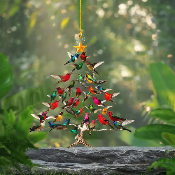 🐦🎄Hummingbird Christmas 2D Acrylic Ornament